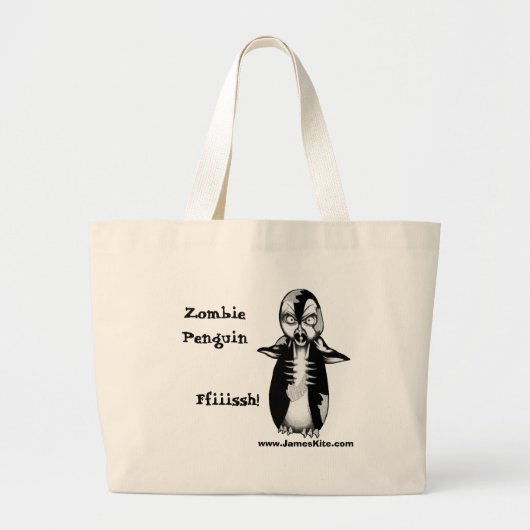 Zombie-Pinguin: Ffiiissh! Jumbo Stoffbeutel (Vorne)
