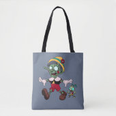 Zombie Pinocchio & Cricket Tasche (Vorderseite)