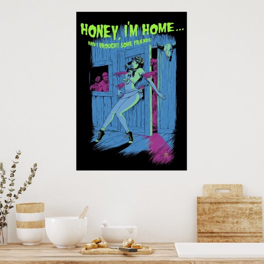 Zombie Pinup Girl Poster (Küche)