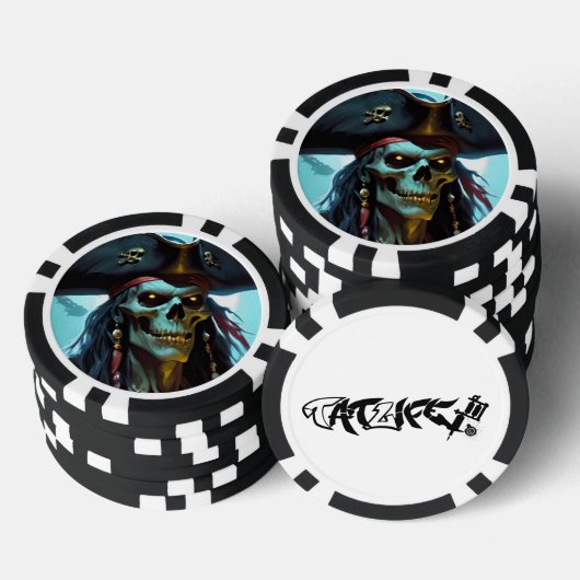 Zombie Pirate Poker Chip (Stapel)