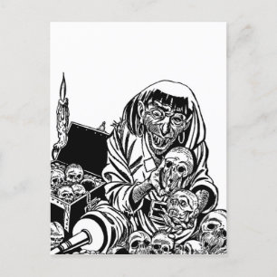 Zombie Pirate Schatzmonster Horror Art Postkarte