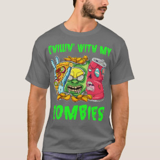 Zombie Pizza Feinschmecker Halloween-Party T-Shirt