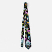 Zombie-Platsche Gesichter Krawatte (Rückseite)