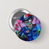 Zombie-Polizist Button (Vorne & Hinten)