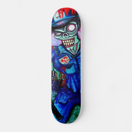 Zombie-PolizistSkateboard Skateboard (Vorderseite)