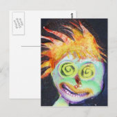 Zombie POP Art Postkarte (Vorne/Hinten)