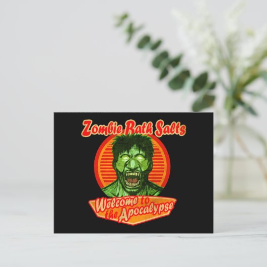 Zombie Postcard Postkarte (Stehend Vorderseite)