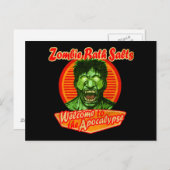 Zombie Postcard Postkarte (Vorne/Hinten)