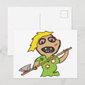Zombie Postkarte (Vorne/Hinten)