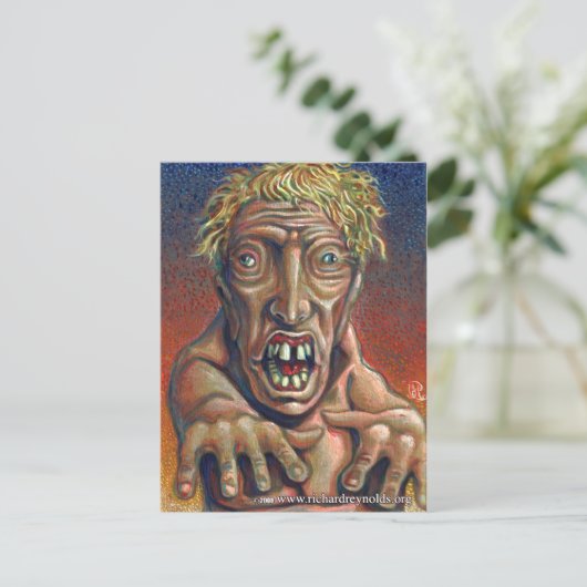 Zombie Postkarte (Stehend Vorderseite)