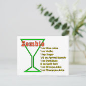 Zombie Postkarte (Stehend Vorderseite)