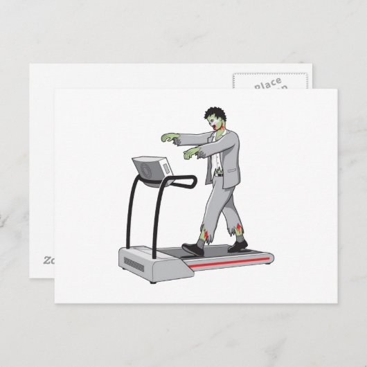 Zombie Postkarte (Vorne/Hinten)