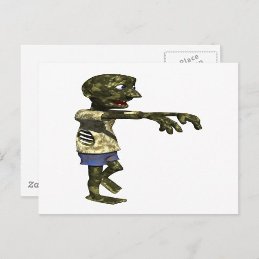 Zombie Postkarte (Vorne/Hinten)