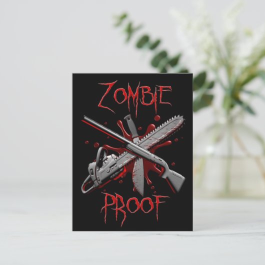 Zombie-Postkarten Postkarte (Stehend Vorderseite)