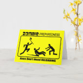 Zombie Preparedness Axes Reload Design Karte (Gelbe Blume)