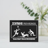 Zombie Preparedness Axes Reloading WHE Design Postkarte (Stehend Vorderseite)