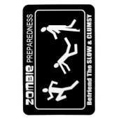 Zombie Preparedness Befriend Slow WHITE LG Design Magnet (Vertikal)