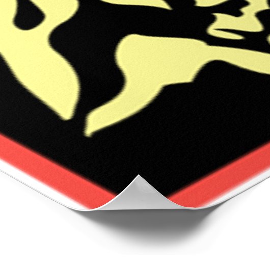 Zombie Print Poster (Ecke)