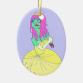Zombie-Prinzessin Keramik Ornament (Hinten)