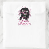 Zombie-Prinzessin Runder Aufkleber (Tasche)