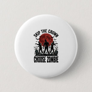 Zombie Prinzessin Shirt Vintage Horror Grafik_1 Button