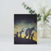 Zombie Procession Silhouette Horror Postkarte (Stehend Vorderseite)