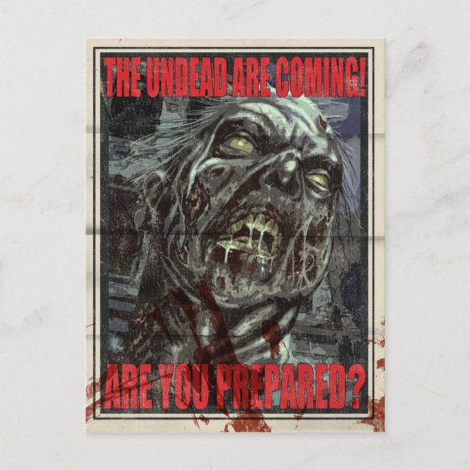 Zombie Propaganda Poster Postkarte (Vorderseite)