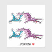 Zombie Pterodactyls Aufkleber (Blatt)