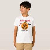 Zombie Pumpkin Halloween Boo T-Shirt (Vorne ganz)