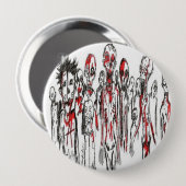 Zombie Punx Knopf Button (Vorne & Hinten)
