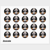 Zombie-Puppe Runder Aufkleber (Blatt)