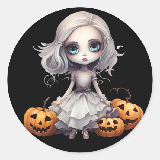 Zombie-Puppe Runder Aufkleber (Vorderseite)