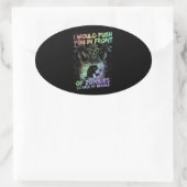 Zombie Push Save My Beagle Halloween Gift Ovaler Aufkleber (Tasche)