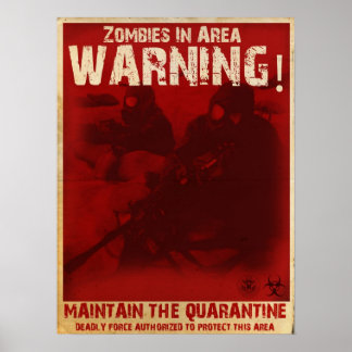 Zombie-Quarantäneposter Poster