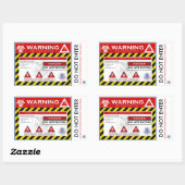 Zombie-Quarantäneschlecker Rechteckiger Aufkleber (Blatt)