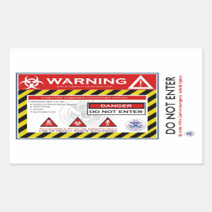 Zombie-Quarantäneschlecker Rechteckiger Aufkleber