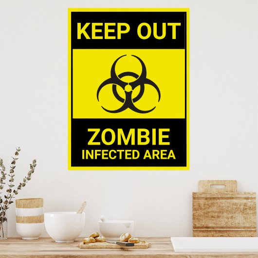 Zombie Quarantine Halloween Requip Poster (Küche)