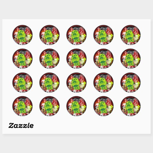 Zombie Raid Stickers (Blatt)