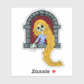 Zombie Rapunzel Aufkleber (Blatt)