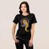 Zombie Rapunzel Tri-Blend Shirt (Vorderseite voll)