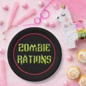 Zombie-Rationen Pappteller (Party)