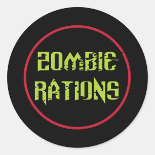 Zombie-Rationen Runder Aufkleber
