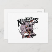 Zombie-Rattenkreatur zwischen echten Albträumen Postkarte (Vorne/Hinten)
