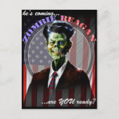 Zombie Reagan Post Card Postkarte (Vorderseite)