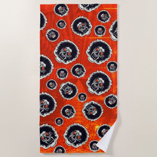 ZOMBIE Red Eyes B Strandtuch (Vorderseite)