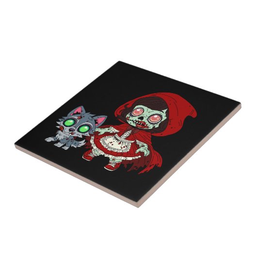 Zombie Red Riding Hood Fliese (Seite)