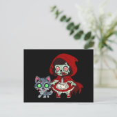 Zombie Red Riding Hood Postkarte (Stehend Vorderseite)