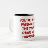 Zombie-Reise Zweifarbige Tasse (Vorderseite Links)
