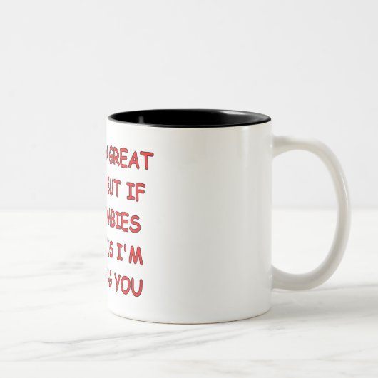 Zombie-Reise Zweifarbige Tasse (Rechts)