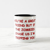 Zombie-Reise Zweifarbige Tasse (Mittel)